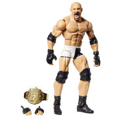 Mattel WWE Goldberg Elite Series 74 figure front view with TrueFX detailing for display.