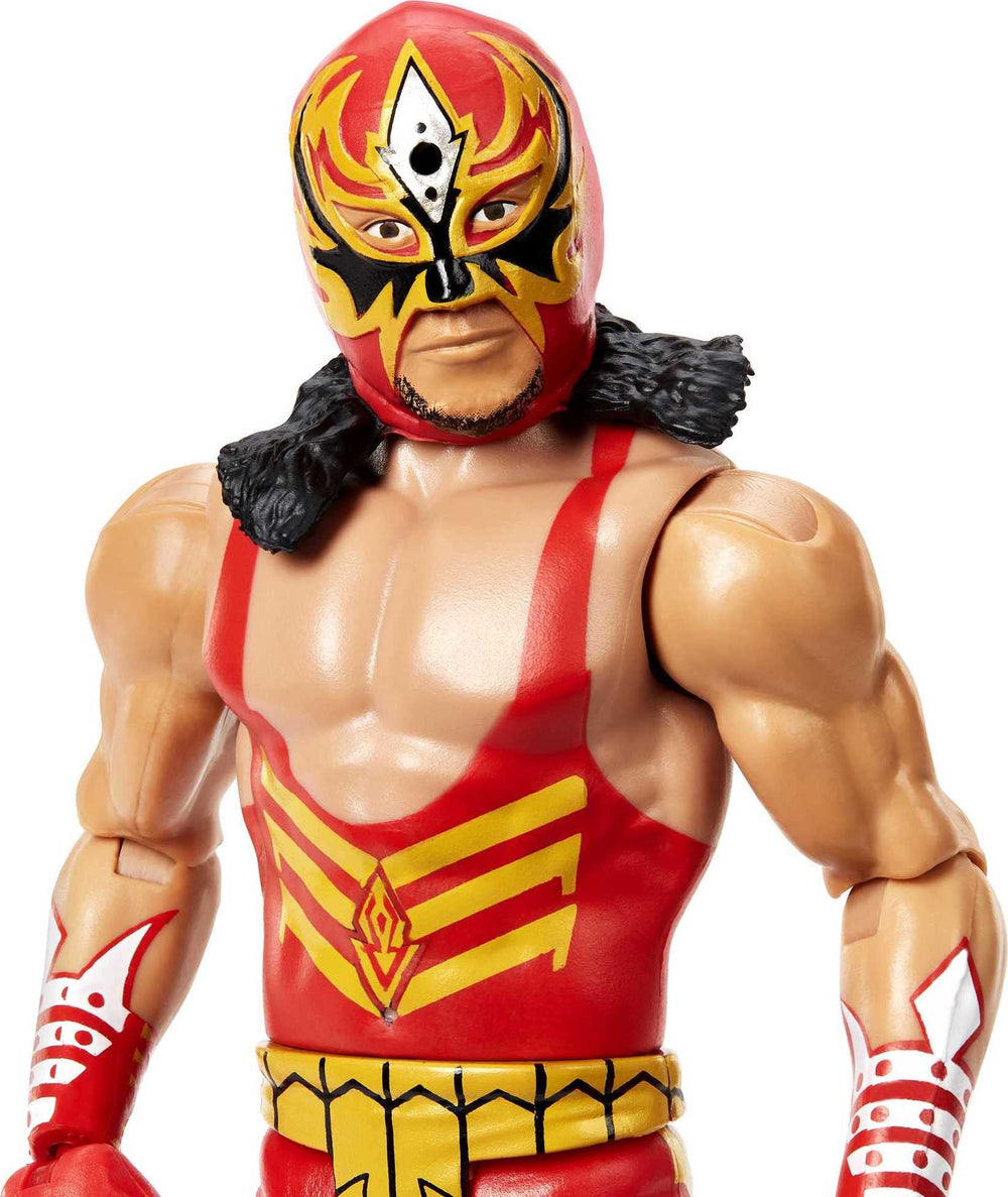 Mattel WWE Gran Metalik figure articulation highlights for dynamic posing and play.