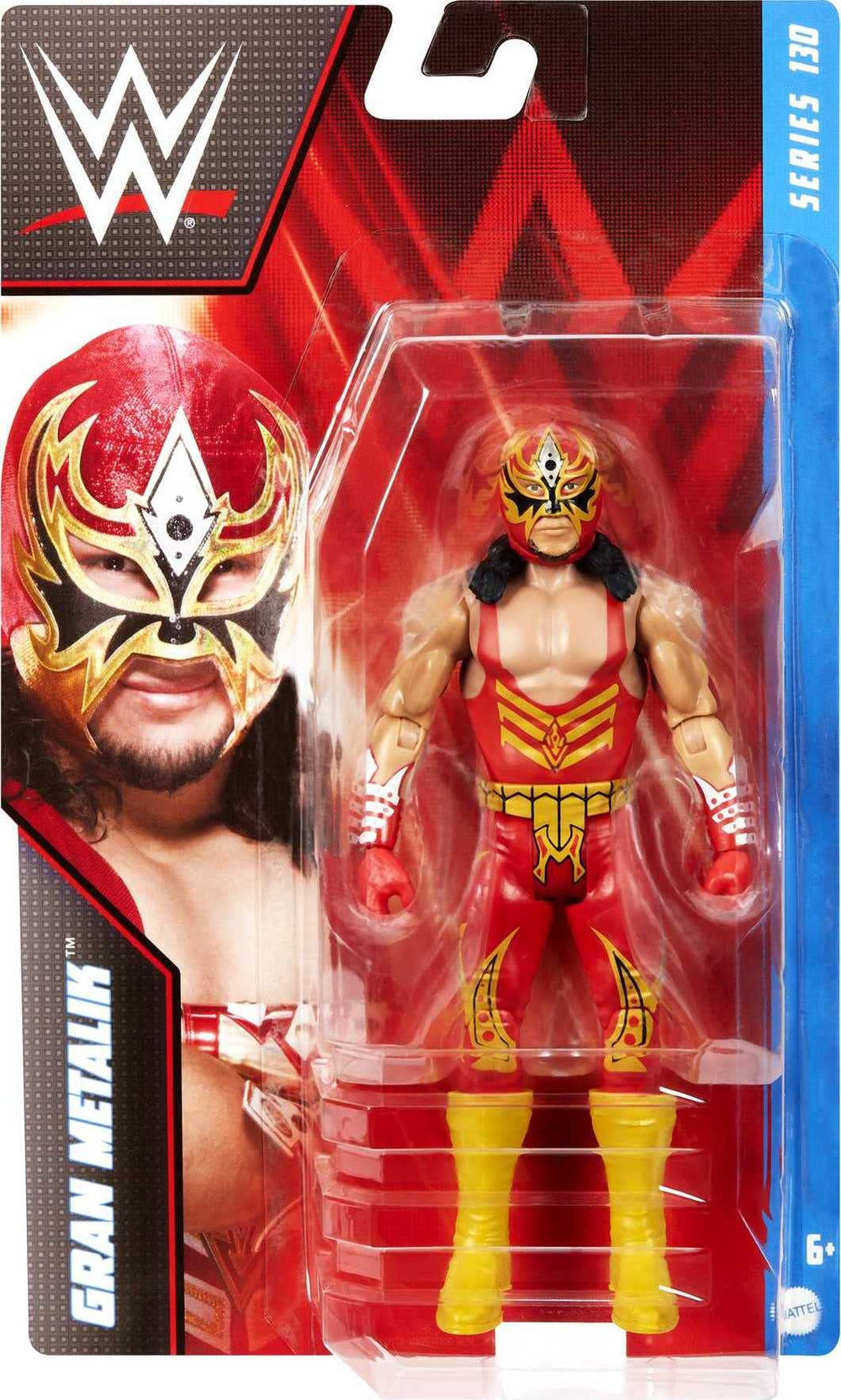 Mattel WWE Gran Metalik detailed sculpt for collector's display and storytelling.