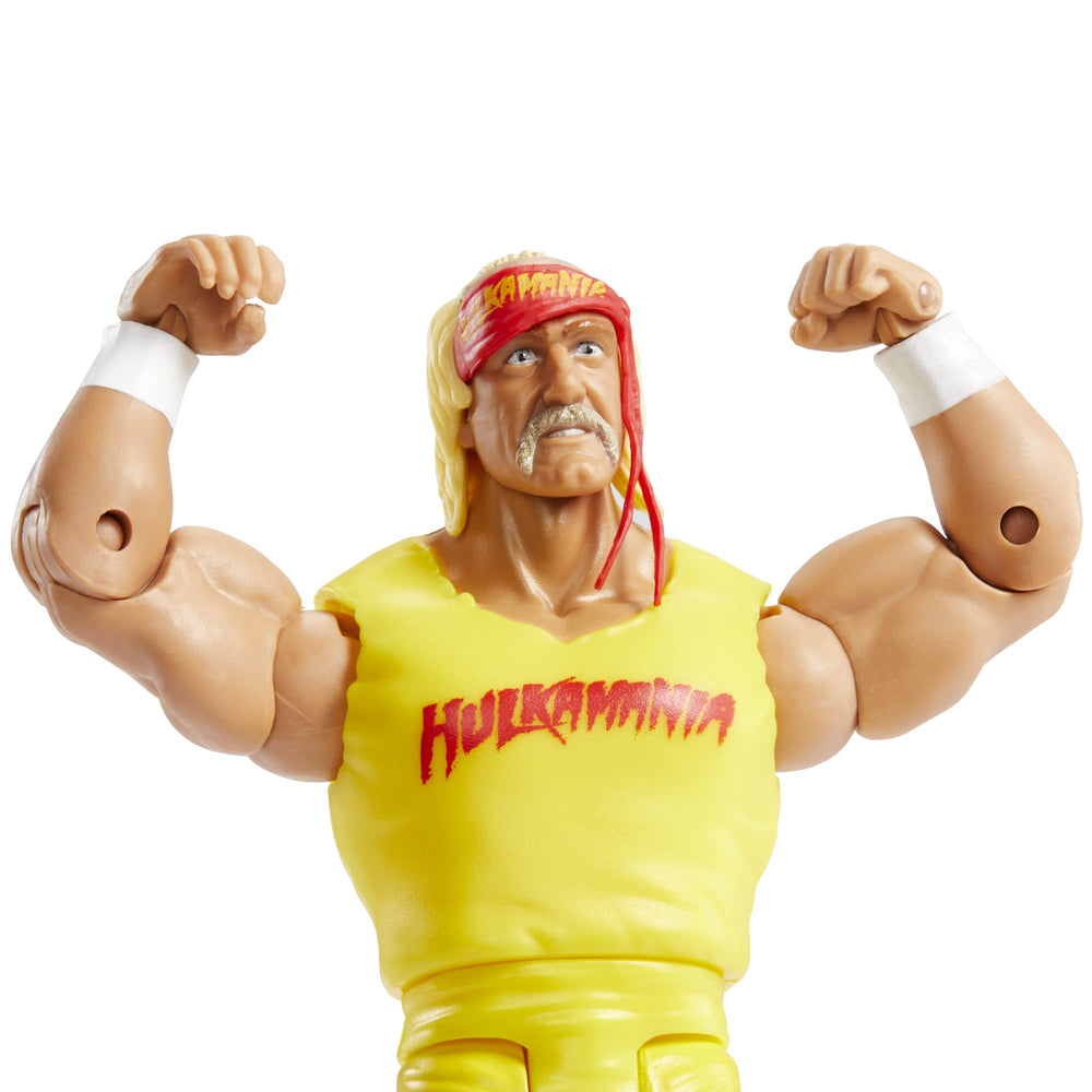 Mattel Hulk Hogan face detail highlights true-to-character appearance.
