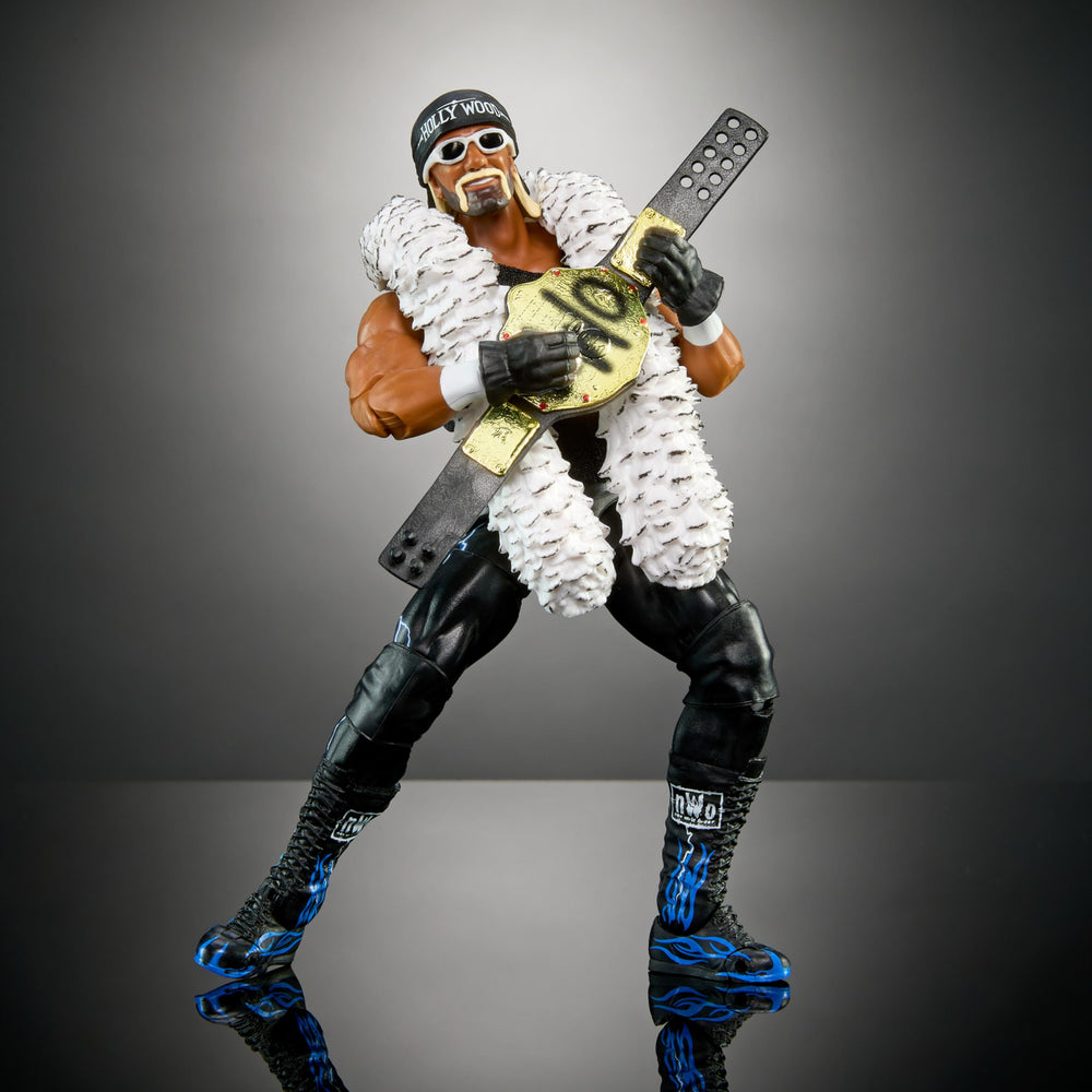 Hulk Hogan Ultimate Edition figure with swappable heads for varied expressions.
