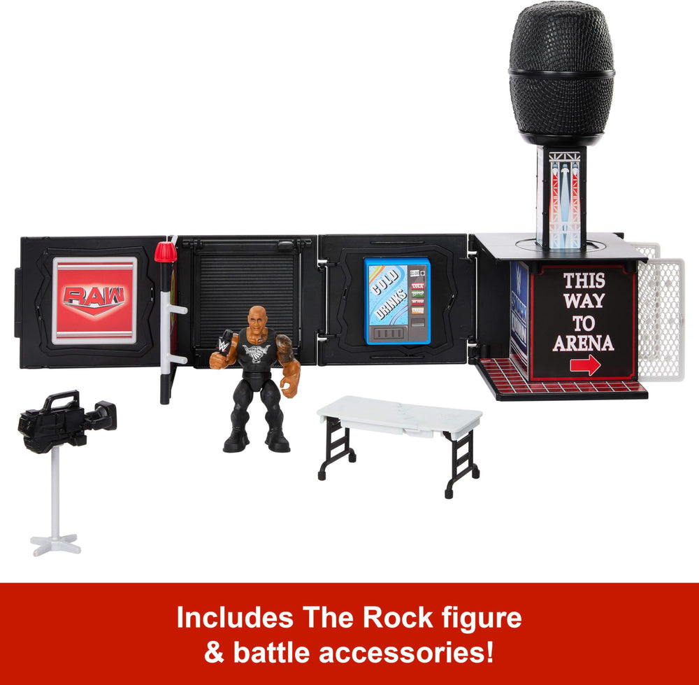 Lid stores the figure and accessories after the winner is announced.