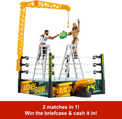 Mattel WWE Money in the Bank playset delivers immersive 40+ sounds and phrases.