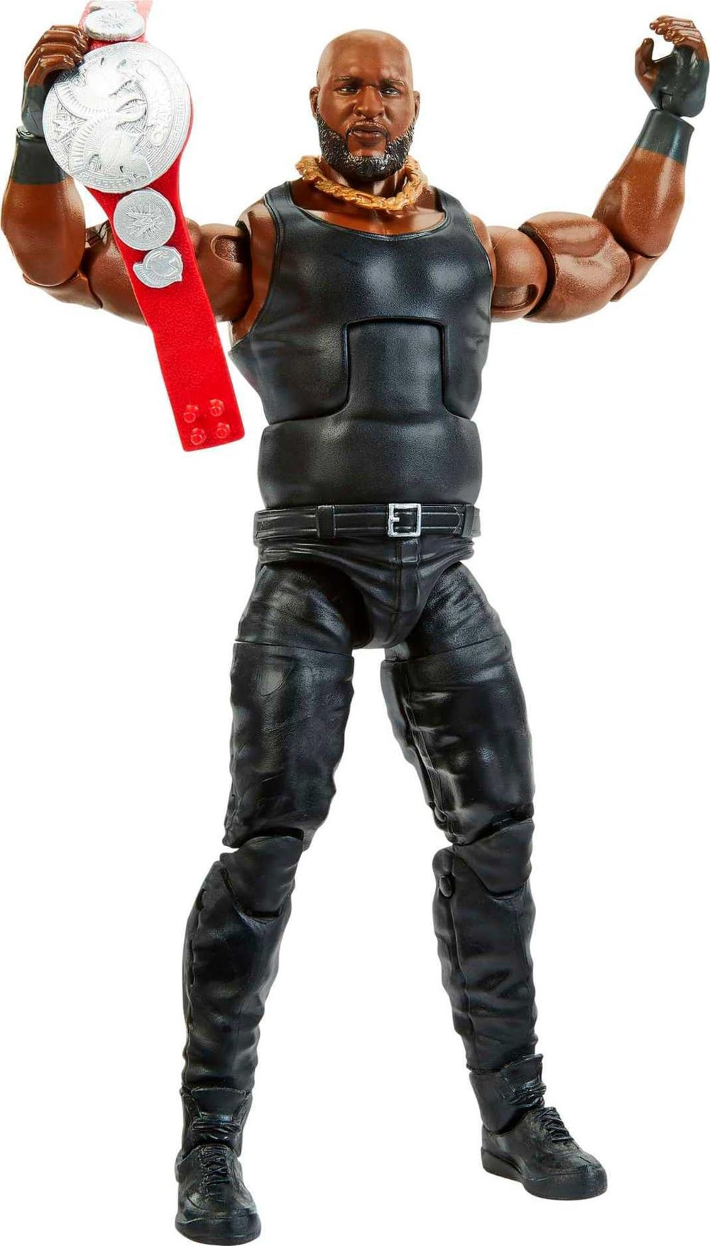 Close-up TrueFX detailing on Mattel Omos Elite enhances lifelike presence.