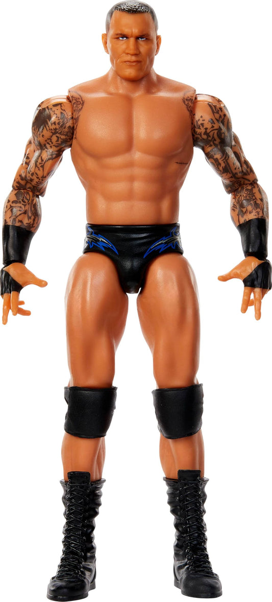 Mattel WWE Randy Orton figure face close-up highlighting TrueFX likeness for collectors.