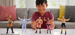 Mattel WWE Series 141 LA Knight figure close-up TrueFX face detail for collection.