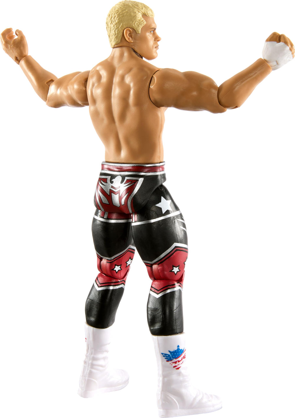 Mattel Cody Rhodes with authentic ring gear for collectors and display.
