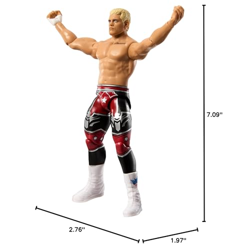 Mattel Cody Rhodes figure in collectible setup with signature style.