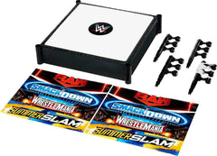 Mattel WWE Superstar Ring center stage for immersive battles.