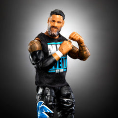 Mattel WWE Top Picks Jey Uso swappable hands provide extra play and display options.