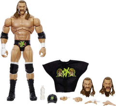 Mattel WWE Triple H Ultimate Edition figure head close-up showing lifelike detail for display