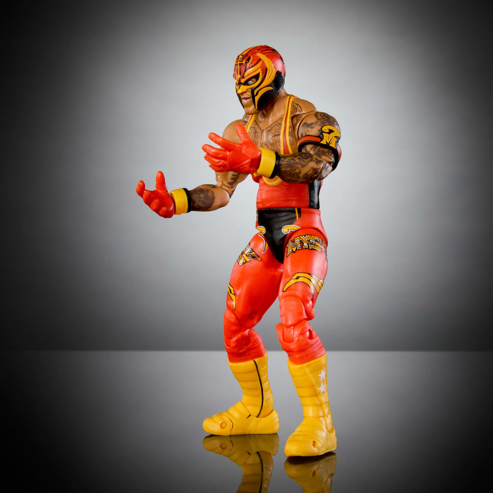 Over 30 articulation points enable lifelike poses for Rey Mysterio.