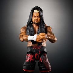 Mattel WWE Solo Sikoa ring gear faithfully reproduced for authentic styling.