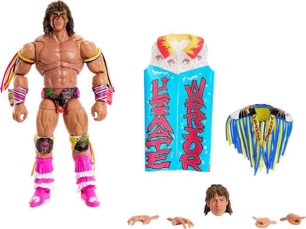 Mattel WWE Ultimate Edition Warrior figure front view for display and posing