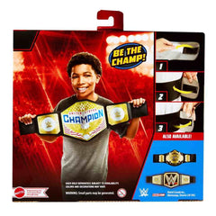 Mattel WWE United States Championship belt worn by a child during imaginative role play