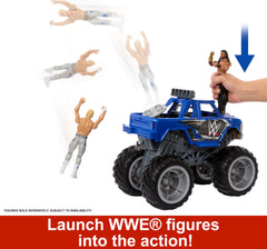Mattel WWE Wrekkin Slam Crusher bumper destruction during battles.