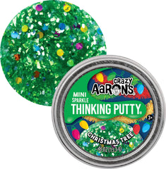 Matty's Toy Stop Crazy Aaron's Holiday Sleigh Ride putty tin supports tactile play and imagination.