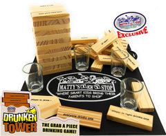 Matty's Toy Stop Drunken Tower blocks arranged for suspenseful stacking challenges