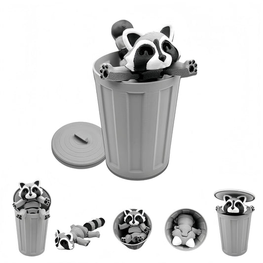 MAVLENT raccoon desk figurine offers tactile interest during work tasks