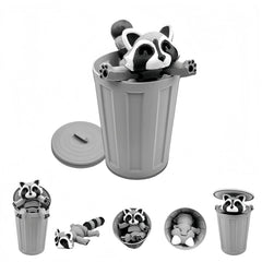 MAVLENT raccoon desk figurine offers tactile interest during work tasks
