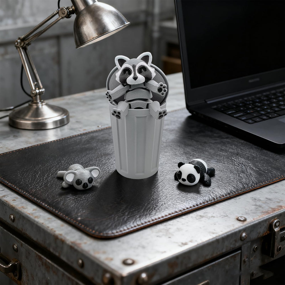 MAVLENT raccoon as tactile stress relief and desk decor