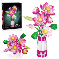 Mavo brix lotus stages bouquet displayed for a lifelike, versatile home decor accent.