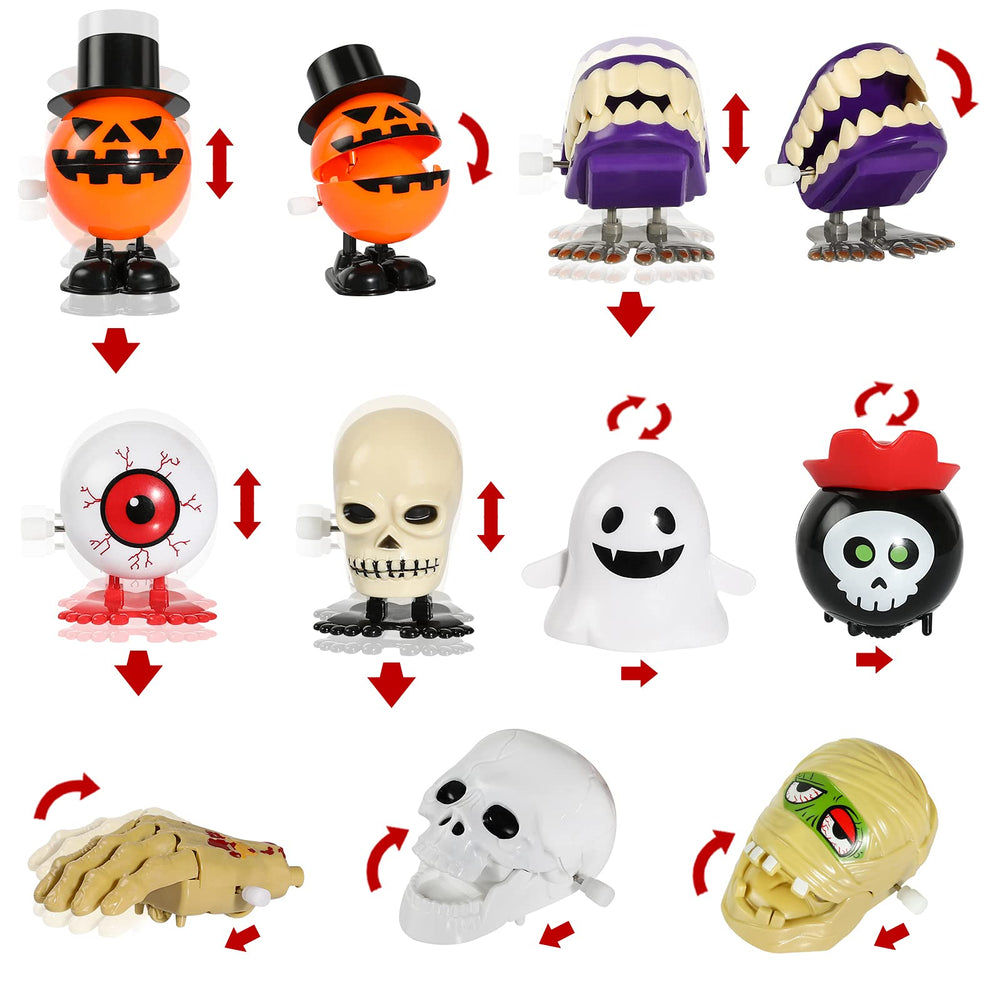 Max Fun wind-up pumpkin toy, vibrant colors for Halloween decor and play