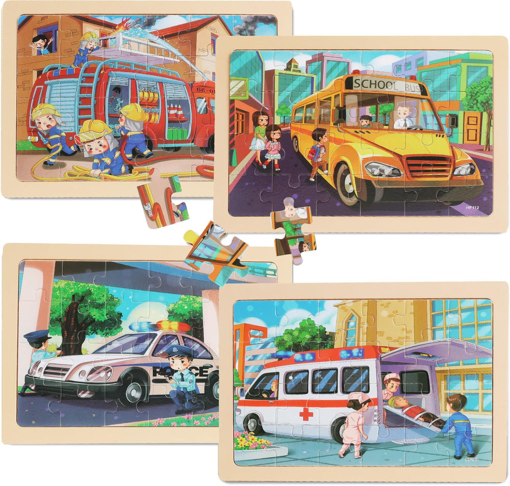 MAX JHQIQU ship wooden puzzle 24pc supports spatial awareness and patience.