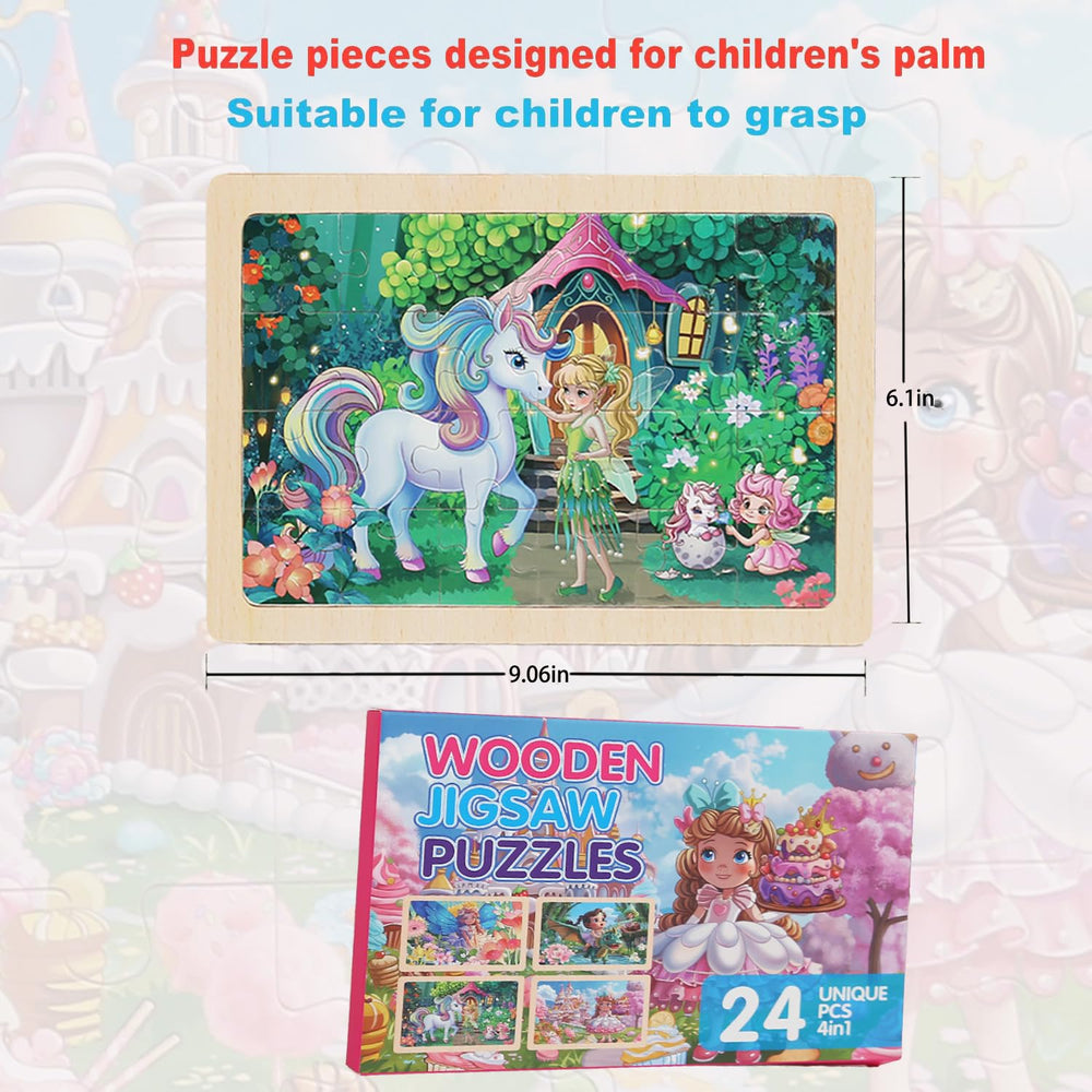 MAX JHQIQU flower fairy wooden puzzle supports color recognition and focus