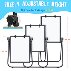 maxtek Kids Easel rotated to show versatile angles for art and writing