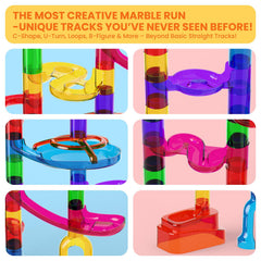 MaxTronic 60 marbles included for varied marble race fun and exploration