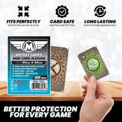 Mayday Games mini card sleeve fits standard 45x68mm cards for many games.