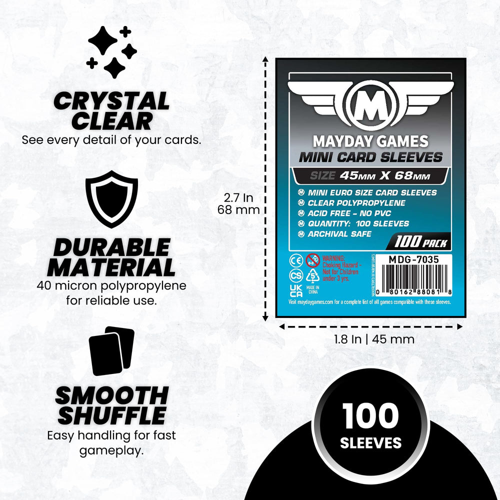 Mayday Games mini card sleeve speeds up setup by organizing cards.