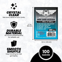 Mayday Games mini card sleeve speeds up setup by organizing cards.
