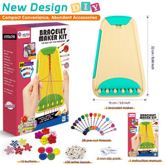 Maynacs letter beads and buttons add detail to bracelet projects.