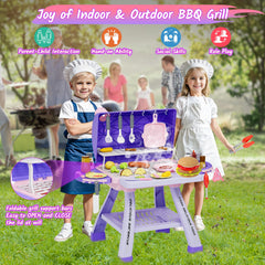 Maysida BBQ playset with sound and LED lights enhances realistic pretend meals.