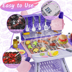 Maysida realistic smoke, LED, and crackle sounds for authentic pretend meals.