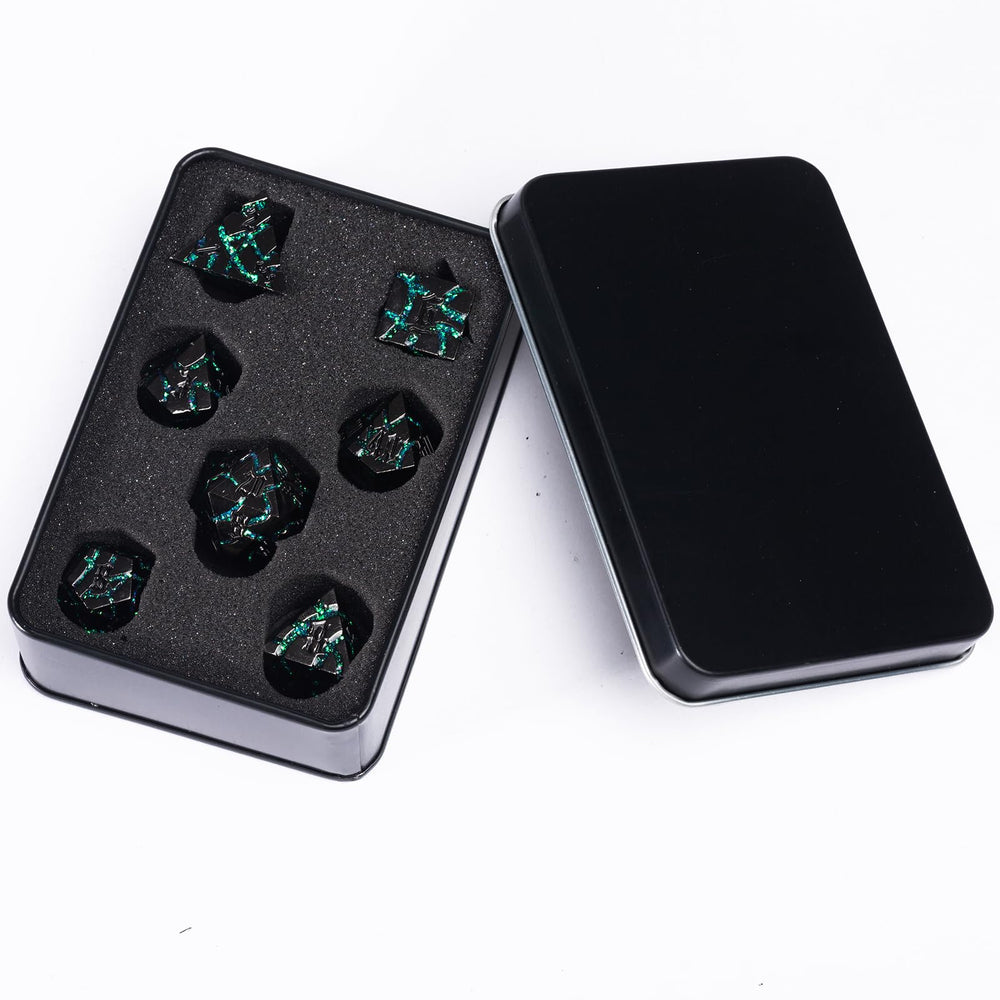Maywin cracked rune full 7-piece set showcases premium metal craftsmanship