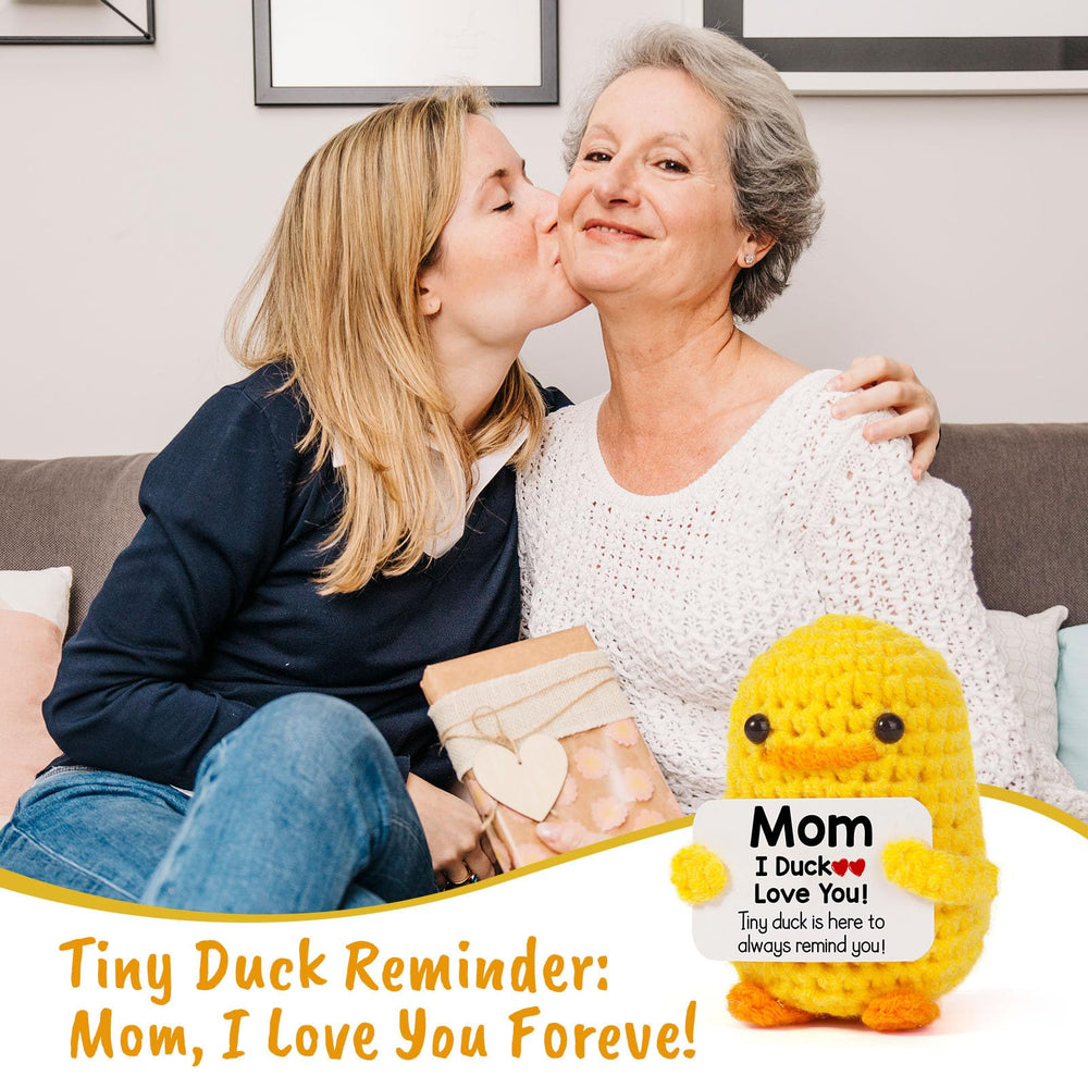 MBL crochet duck desk-companion for everyday moments at work