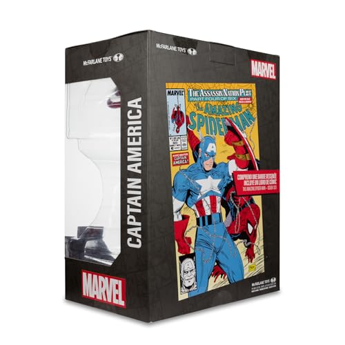 Display-ready Captain America figure ideal for collectors' cases.