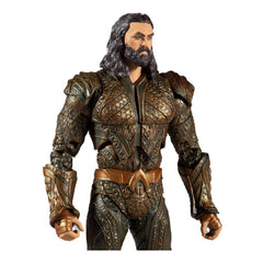 McFarlane Toys Aquaman 7-inch figure art card back with biography text
