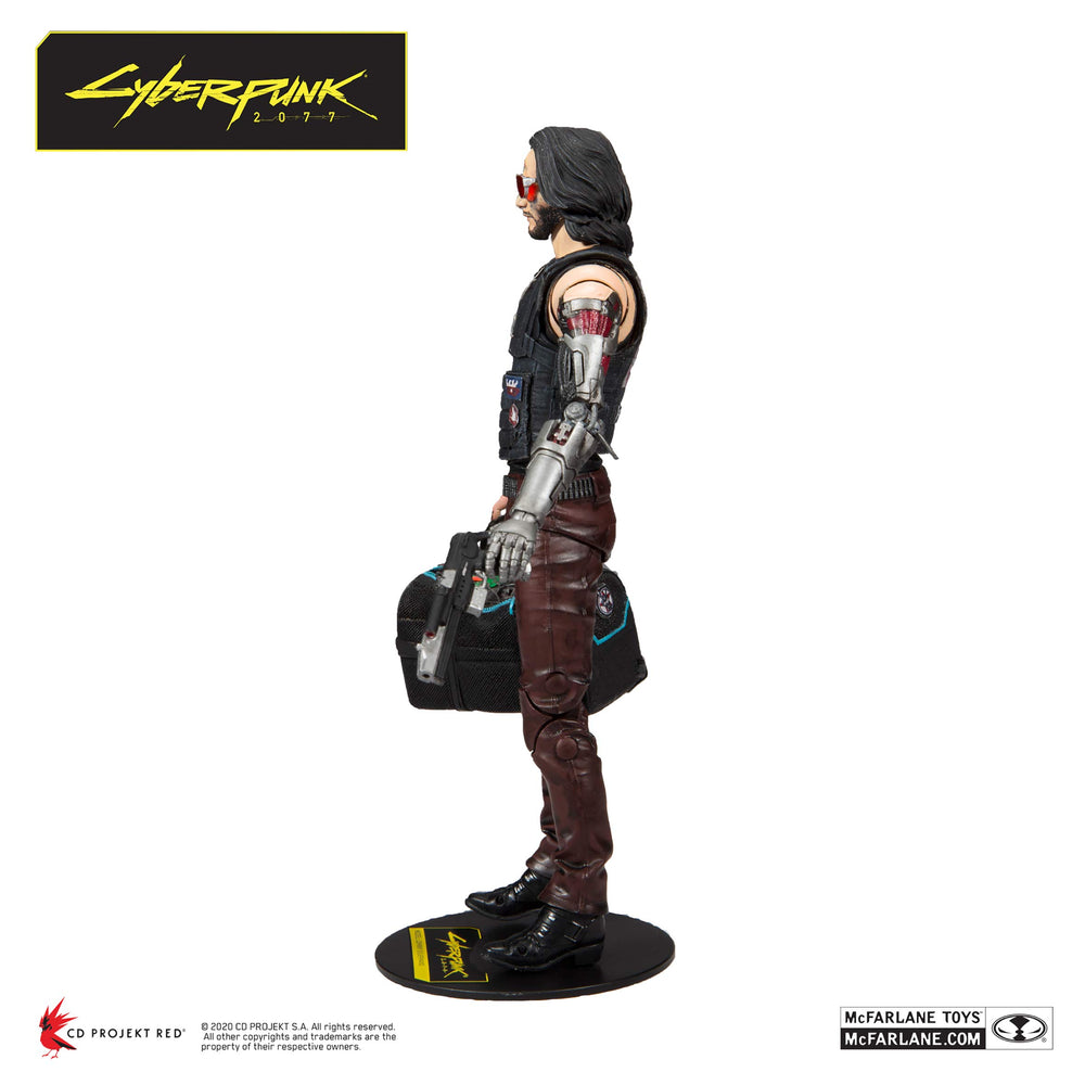 McFarlane Toys Cyberpunk 2077 Johnny Silverhand Variant side profile highlighting poseability