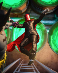 DC Multiverse Red Hood figure articulation detail allows dynamic posing options.