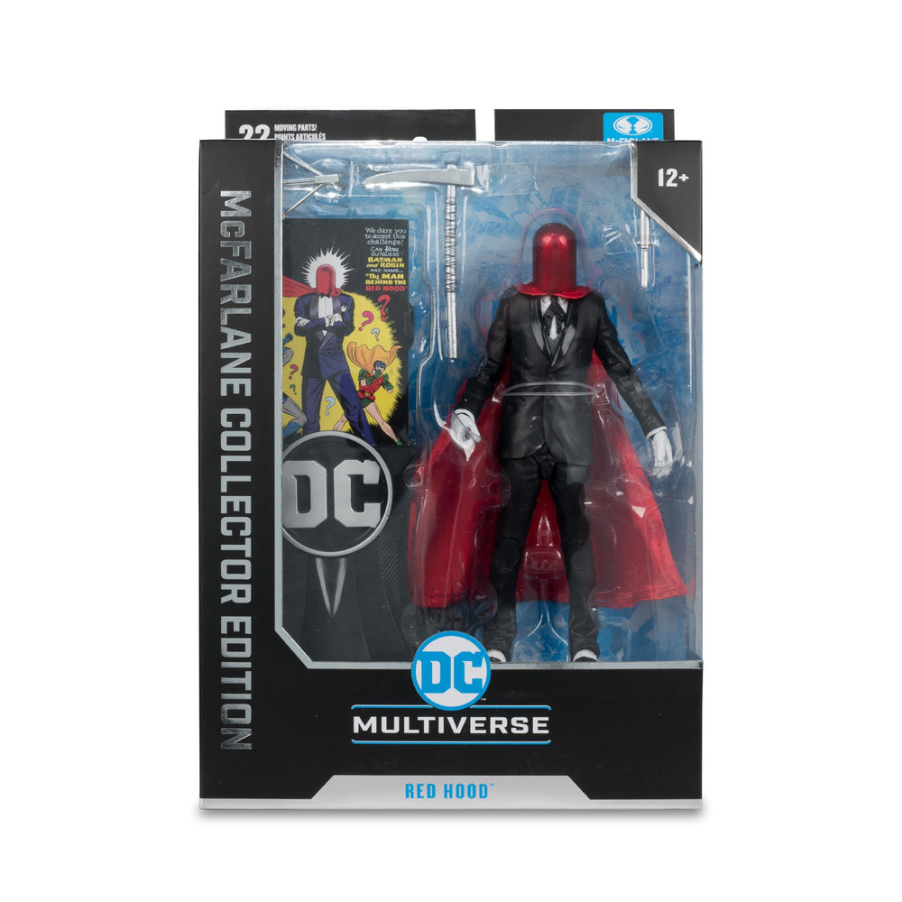 McFarlane Toys Red Hood pick axe accessory enhances dramatic display scenes.