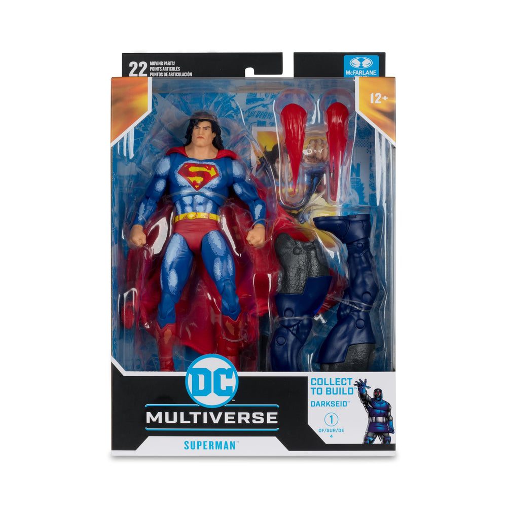 McFarlane Toys Superman Build-A-Figure piece linked to Darkseid assembly