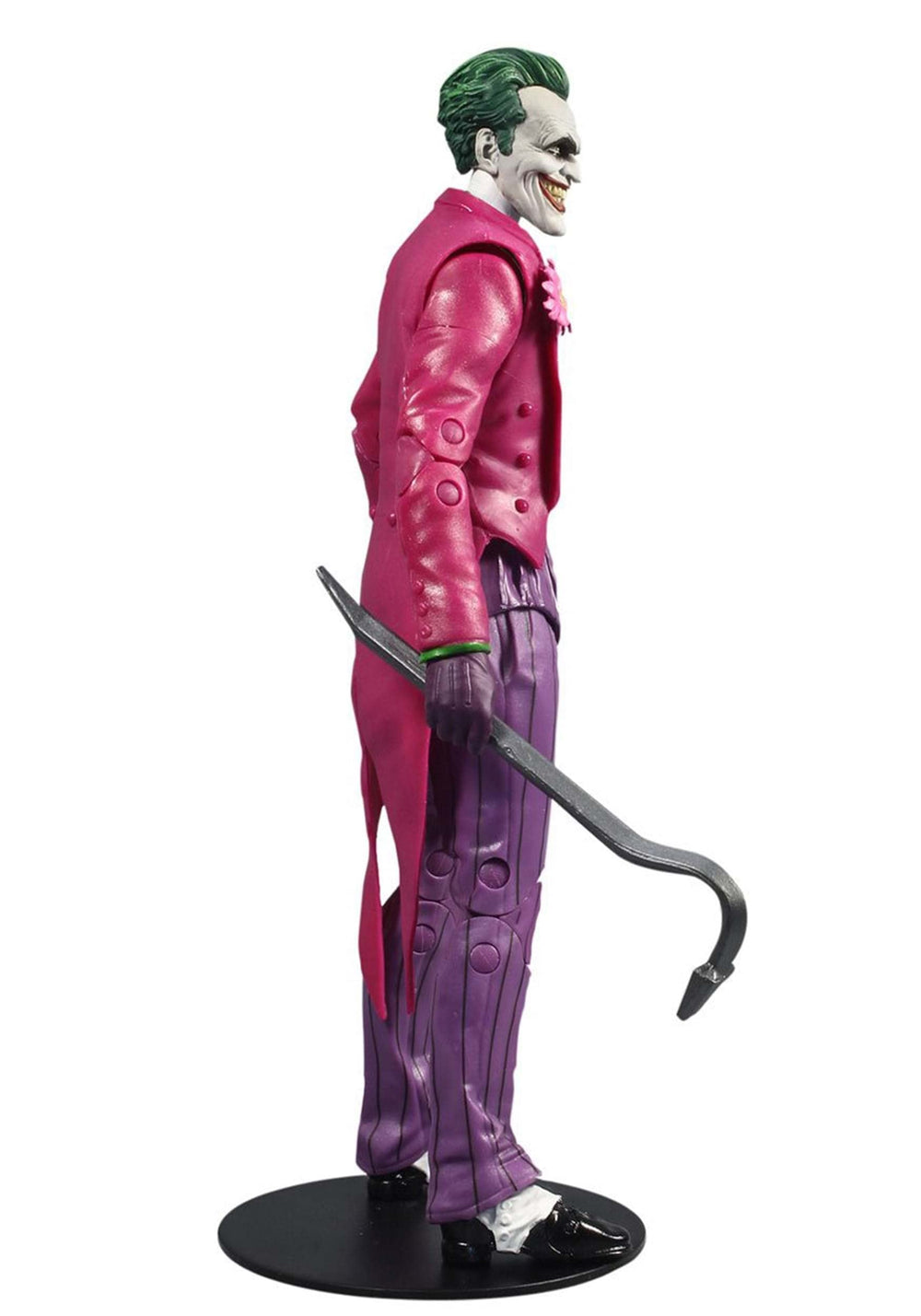 Based on Batman Three Jokers, this figure adds chaotic energy to shelves.