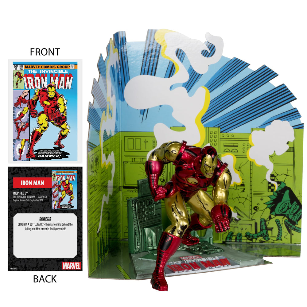 McFarlane Toys Marvel collectibles line showcases premium craftsmanship for display shelves.