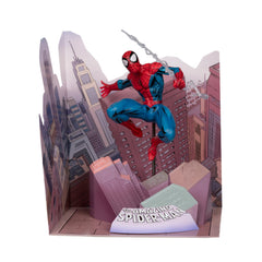 McFarlane Toys Spider-Man 1:10-scale collectible scene on display