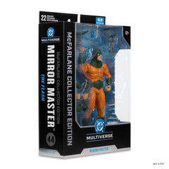 McFarlane Toys Mirror Master packaging showcases vibrant DC art on display.