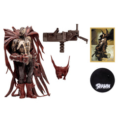 McFarlane Toys Spawn Hellspawn figure back view highlighting cape silhouette